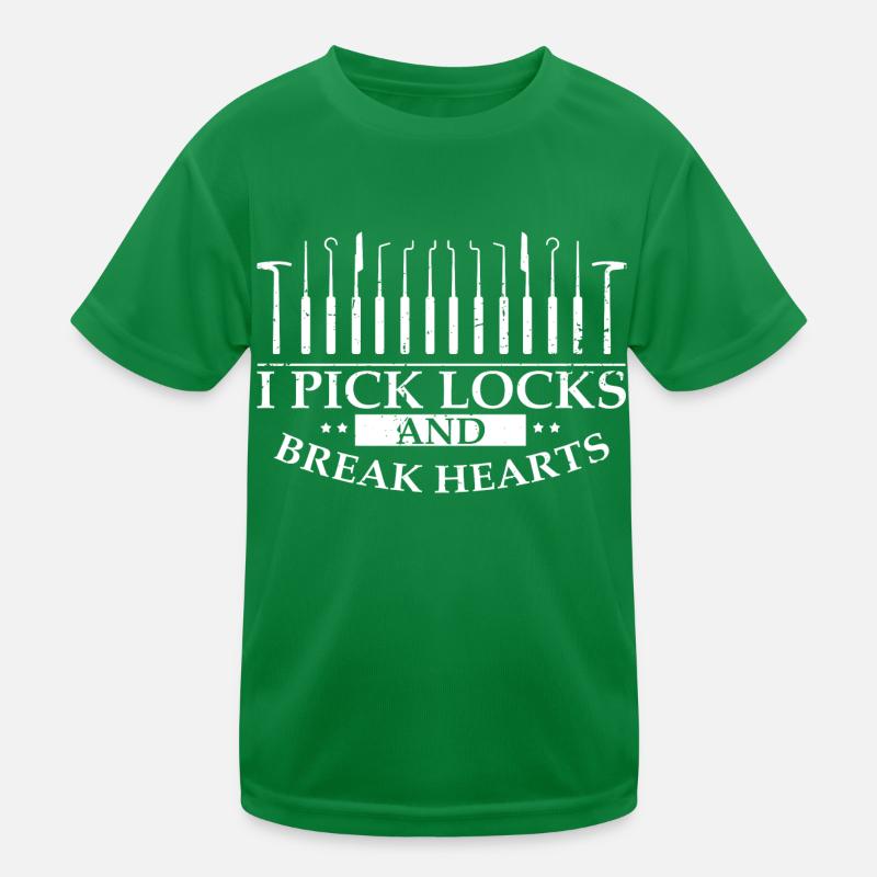 Key Emergency Service Heartbreaker Lockpicking Kids Functional T-Shirt