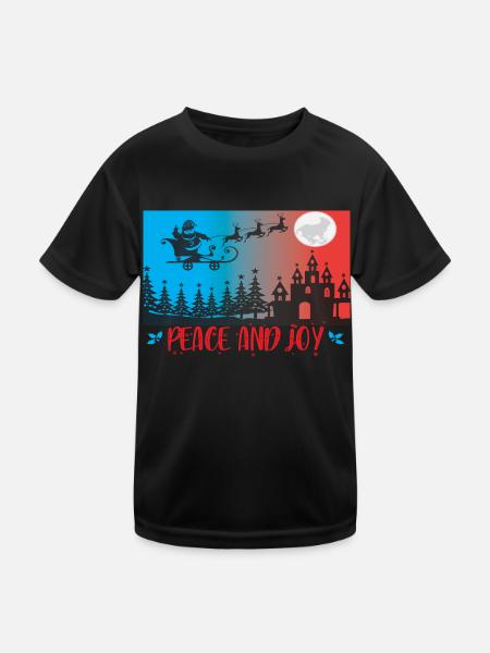 Peace and Joy - Kids Functional T-Shirt - black - Front