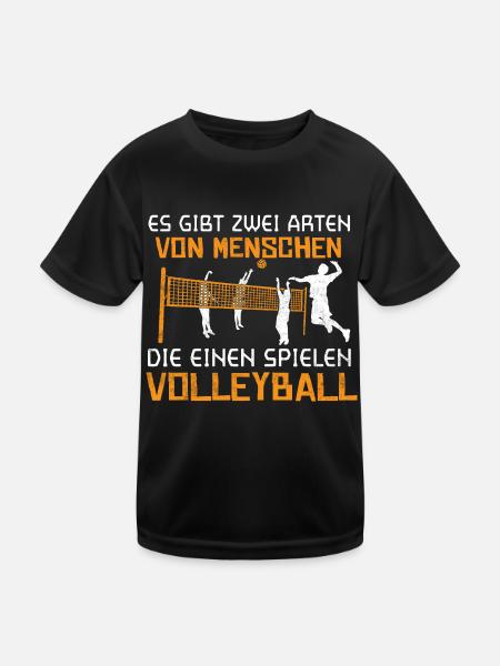 Die einen... - Volleyballer Beach Volleyball - Kinder Funktions-T-Shirt - Schwarz - Vorne
