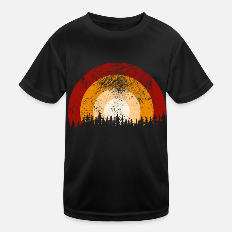 Retro Landscape Kids Functional T-Shirt
