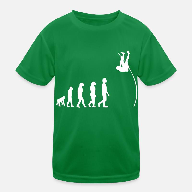 Pole vault evolution Kids Functional T-Shirt