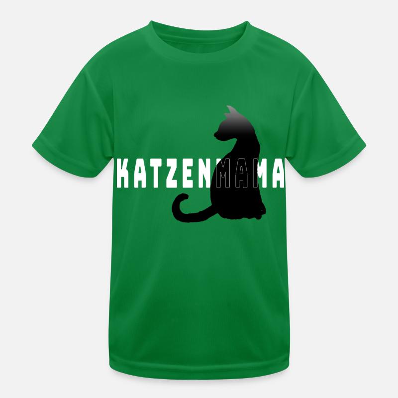 Katzenmama2 Kinder Funktions-T-Shirt