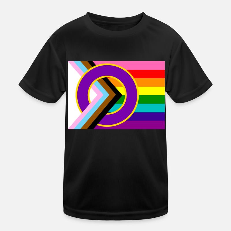 Progressive Pride-Flagge Kinder Funktions-T-Shirt