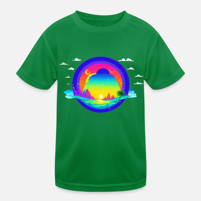 Sunset beach Kids Functional T-Shirt
