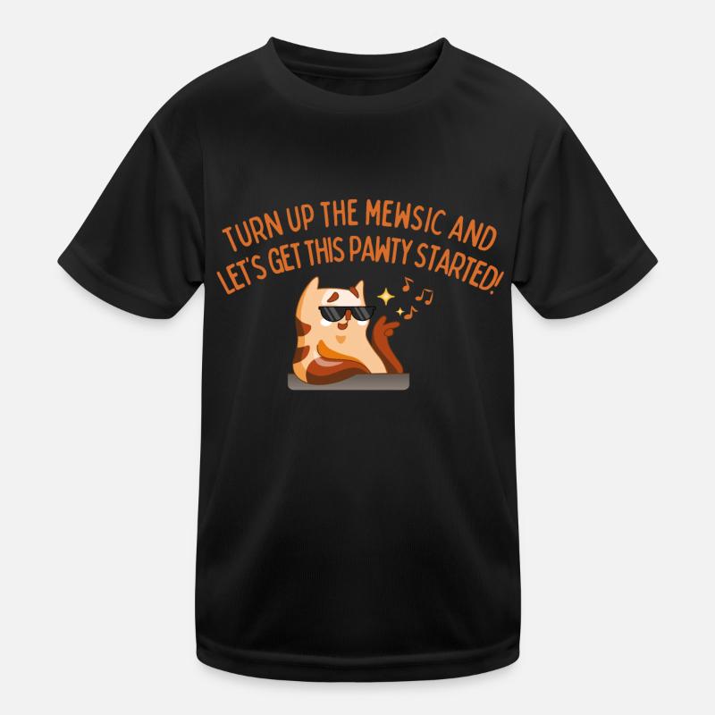 Drehen Sie das Mewsic auf Kinder Funktions-T-Shirt