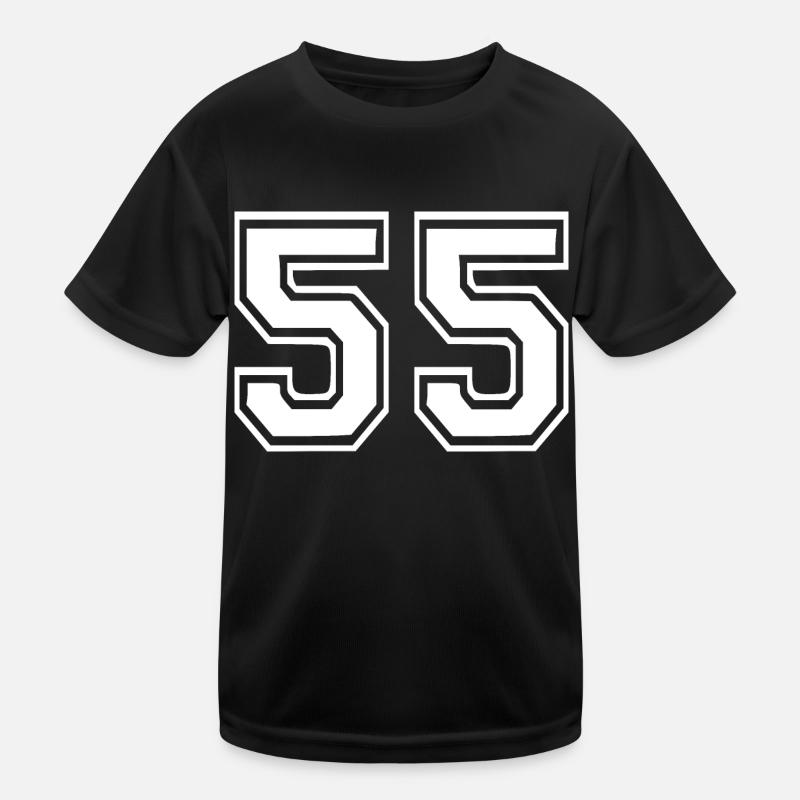 55 - Kinder Funktions-T-Shirt - Schwarz