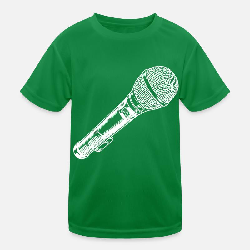 Microphone Hand Drawn Kids Functional T-Shirt