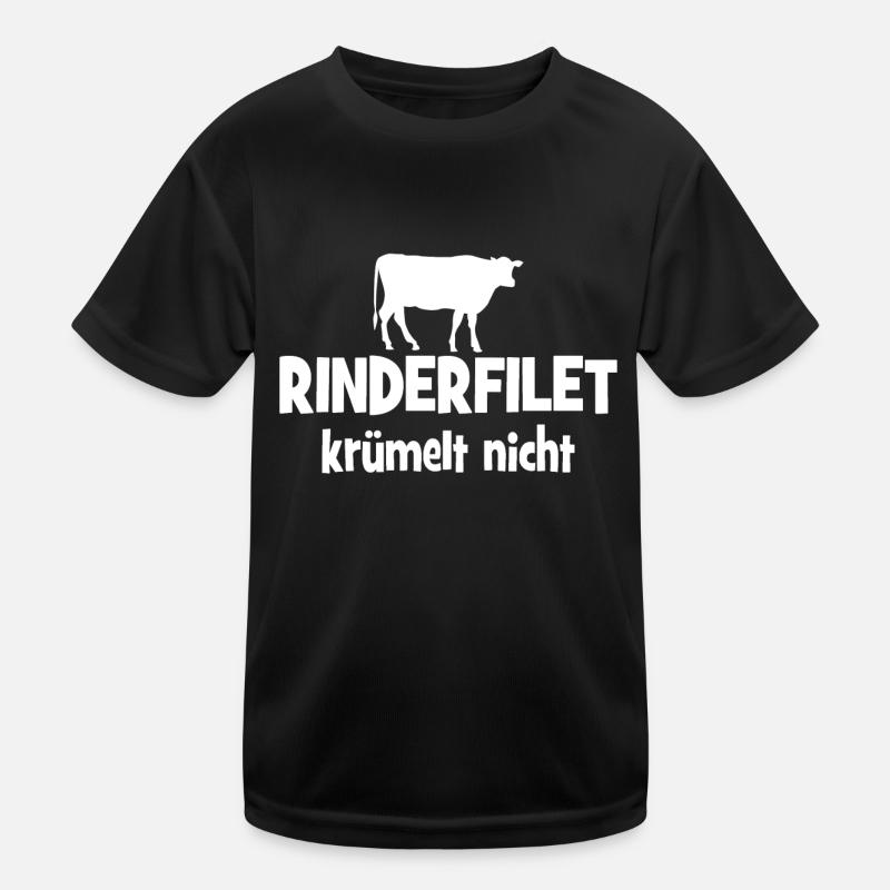 Rinderfilet krümelt nicht- Grillen - Fleisch Kinder Funktions-T-Shirt