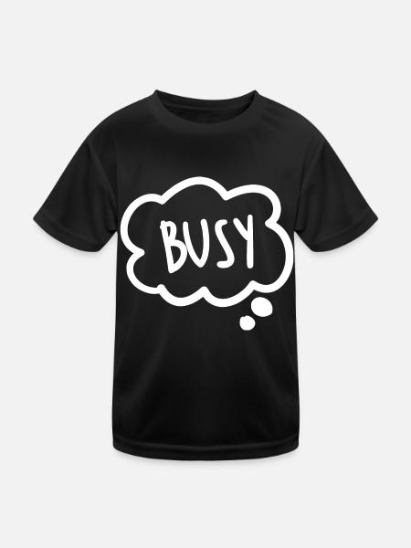 Stickers Busy - Kids Functional T-Shirt - black - Front