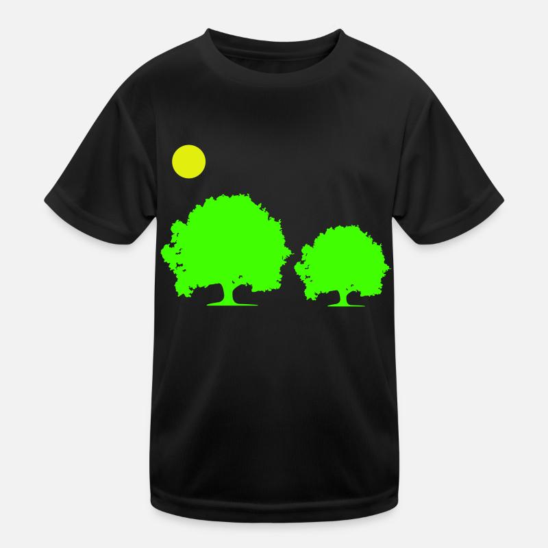 trees sun Kids Functional T-Shirt