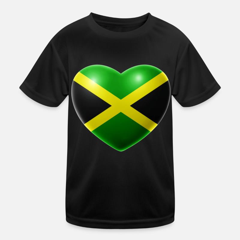 Herz (Jamaika / Jamaica) Kinder Funktions-T-Shirt