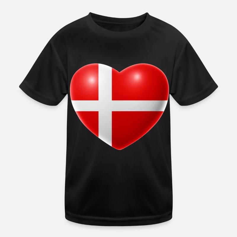 Herz (Denmark / Danmark) Kids Functional T-Shirt