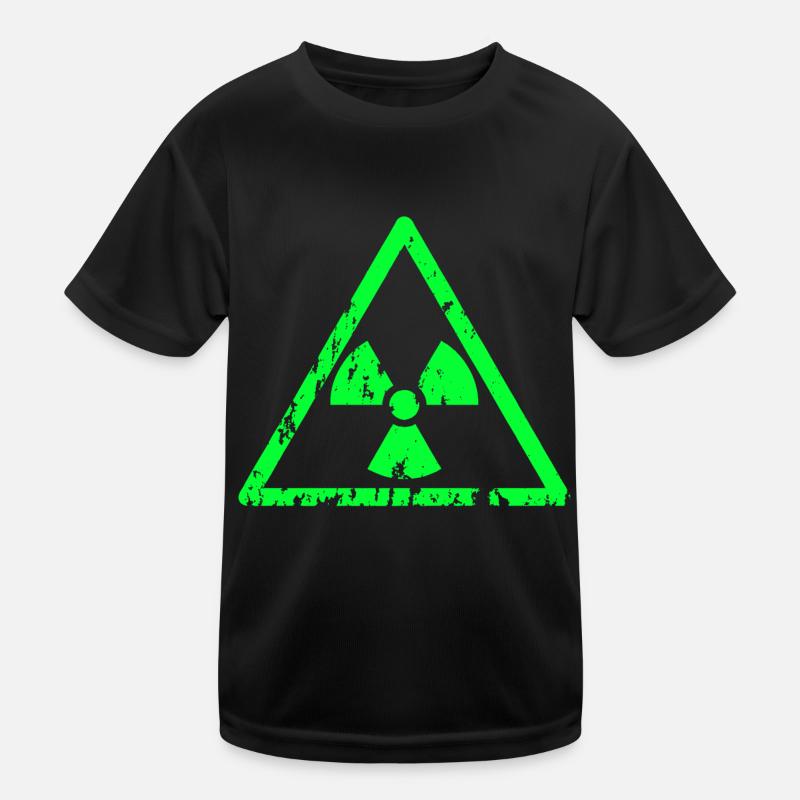 radioactive toxic green Kinder Funktions-T-Shirt