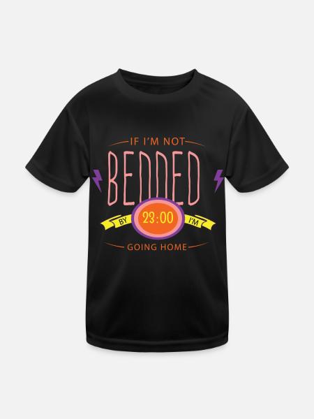 If I m not bedded - Kids Functional T-Shirt - black - Front