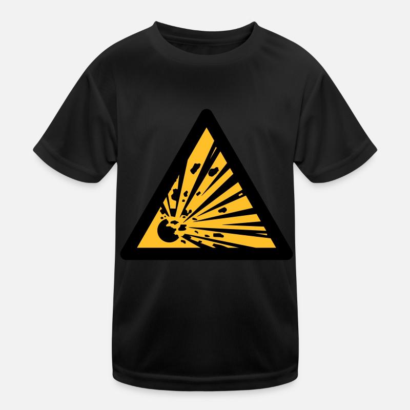 Hazard Symbol - Explosives (2-color) Kids Functional T-Shirt