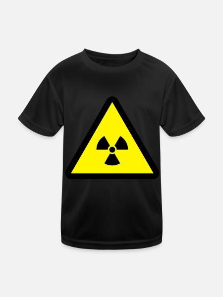 RADIOAKTIV - Kinder Funktions-T-Shirt - Schwarz - Vorne