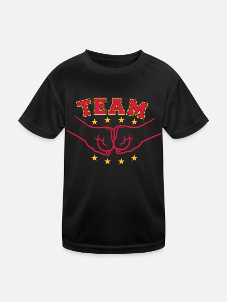 Freunde Faeuste Team - Kinder Funktions-T-Shirt - Schwarz - Vorne