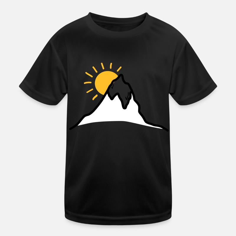 Sunrise - Kinder Funktions-T-Shirt - Schwarz