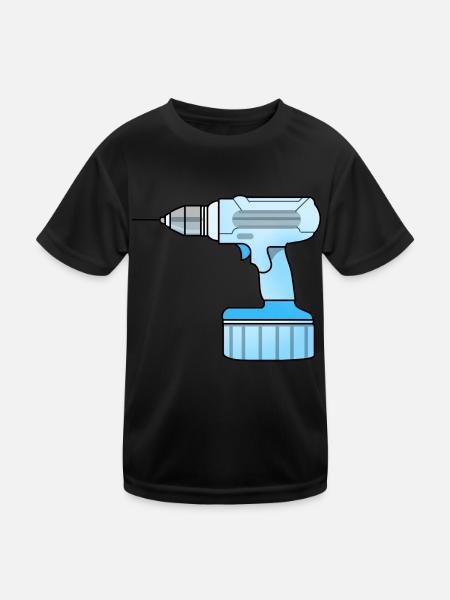 Perceuse - T-shirt sport Enfant - noir - Devant