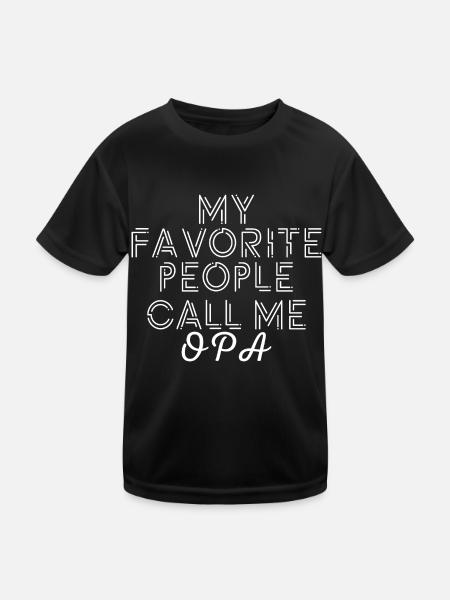 Call me Opa Geschenk Familie Geburtstag Großvater - Kinder Funktions-T-Shirt - Schwarz - Vorne
