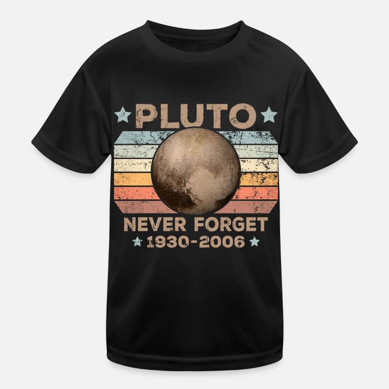 Pluton Never Forget Astronomie T-shirt sport Enfant