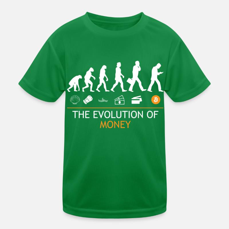 Die Evolution der Geld-Bitcoins Kinder Funktions-T-Shirt