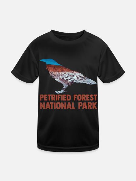 USA Amerika Nationalpark - Kinder Funktions-T-Shirt - Schwarz - Vorne