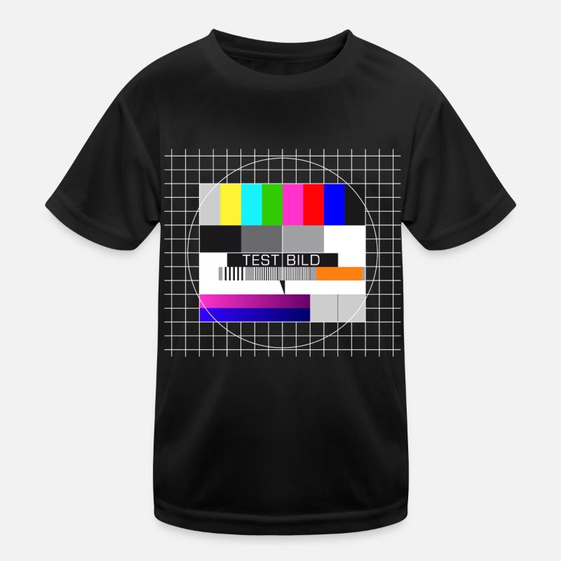 Test Image Television Screen Nostalgic Display Kids Functional T-Shirt