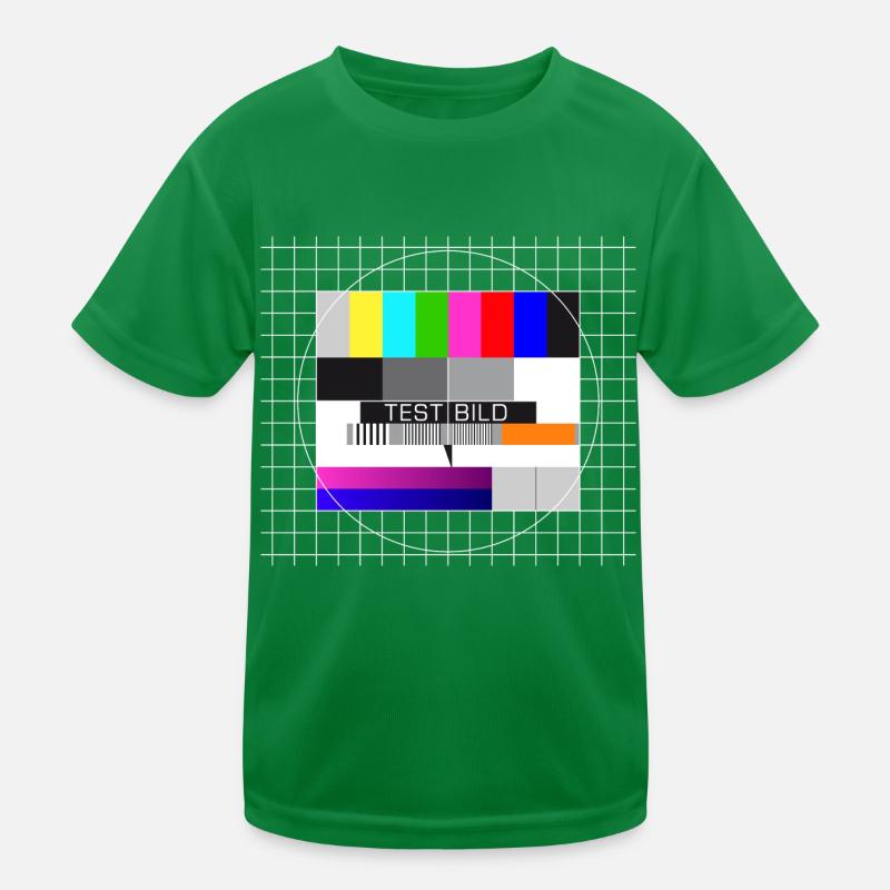 Tester l’image Écran de télévision Affichage nostalgique T-shirt sport Enfant