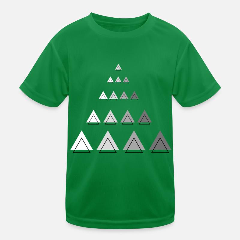 Triangles Mountain Shape Modern Decoration Kids Functional T-Shirt