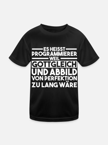 Programmieren Entwickler Coder Programmierer - Kinder Funktions-T-Shirt - Schwarz - Vorne