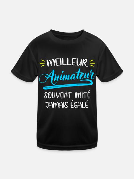 Meilleur animateur du monde cadeau fin d'anneé - T-shirt sport Enfant - noir - Devant