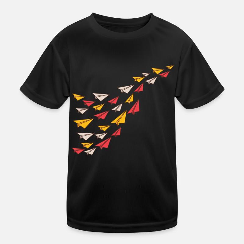 Papierflieger Kinder Funktions-T-Shirt