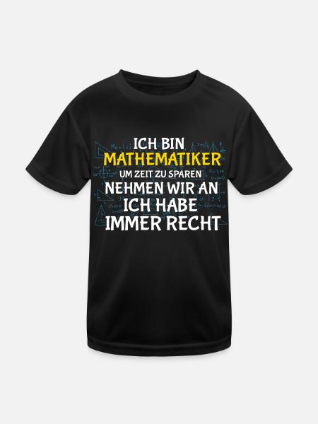 Mathe Mathematik Lehrer Student Wissenschaft - Kinder Funktions-T-Shirt - Schwarz - Vorne