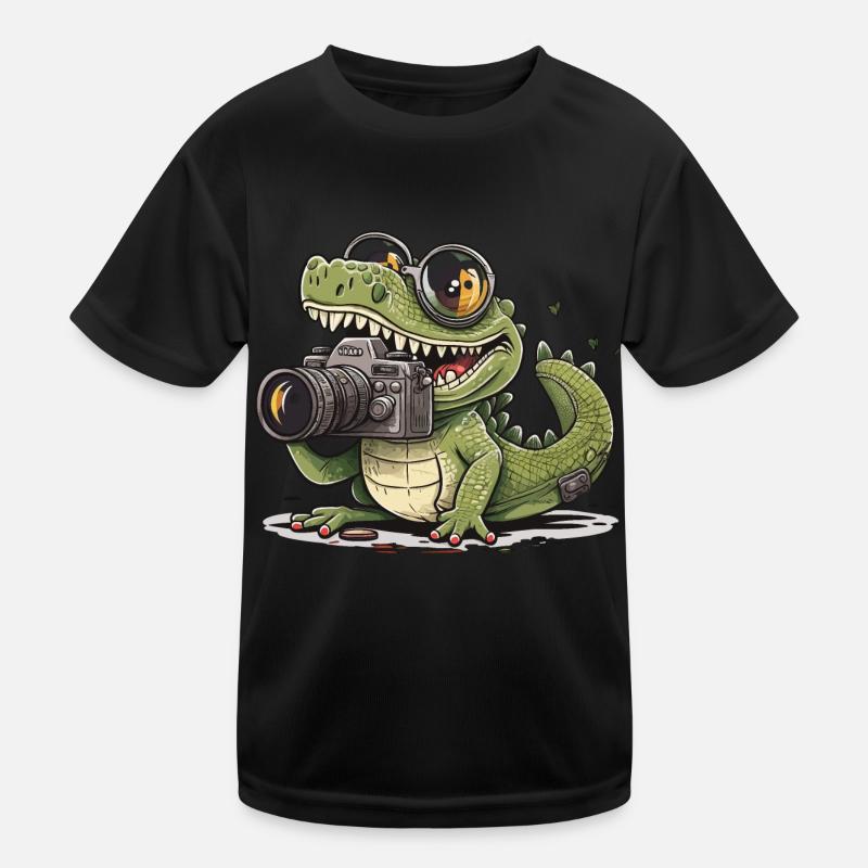 Schnappschuss Glückliches Reptil Kinder Funktions-T-Shirt