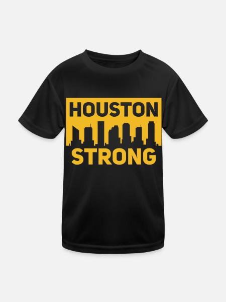 Strong Houston design for proud Houston residents - Kids Functional T-Shirt - black - Front