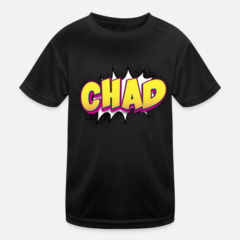 Tschad Benutzerdefinierter Name Comic-Stil Pop-Art, Tschad Kinder Funktions-T-Shirt