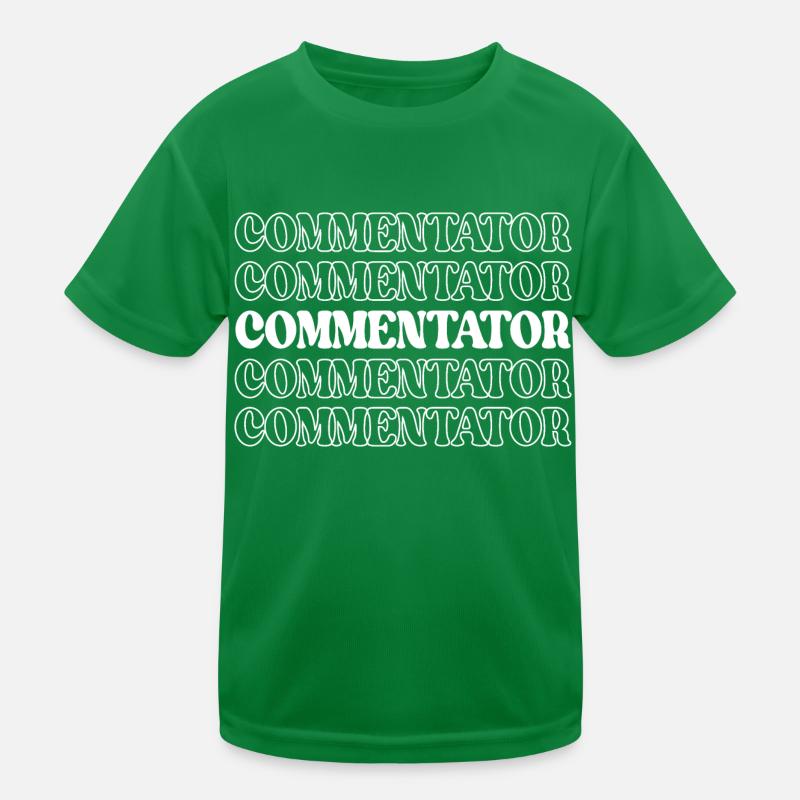 Kommentator Moderator Ansager Sender Kinder Funktions-T-Shirt