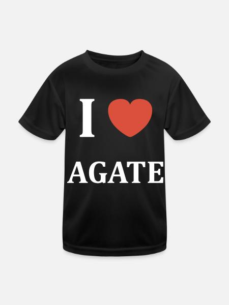 I love Agate - T-shirt sport Enfant - noir - Devant