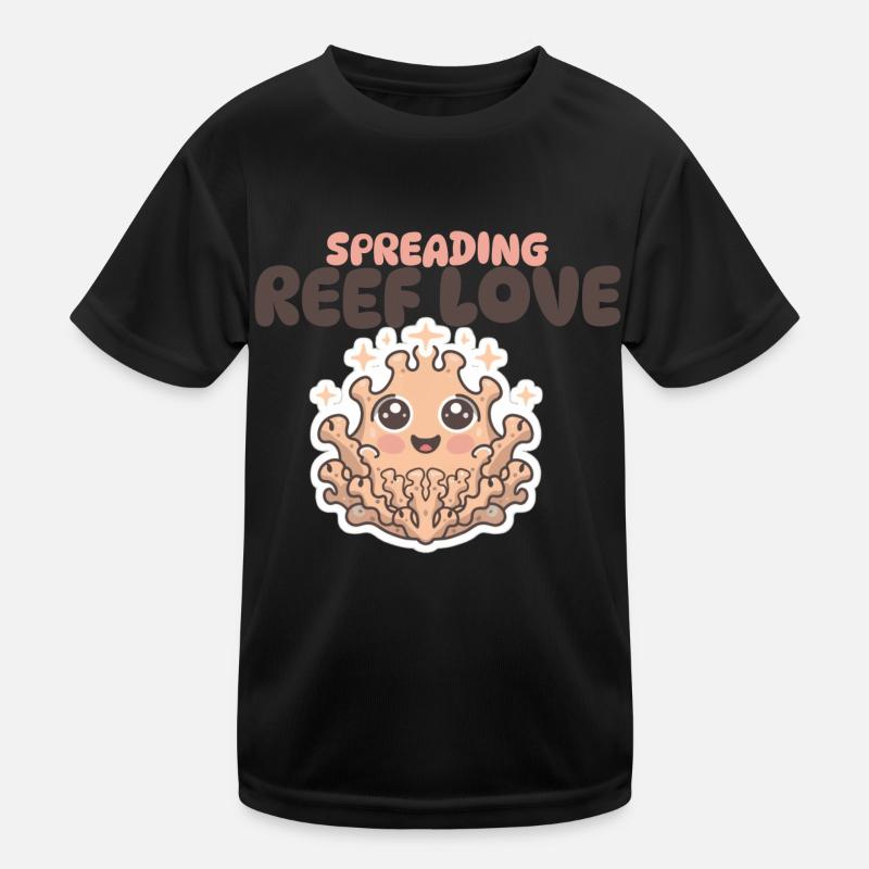spreading reef love - Kids Functional T-Shirt - black