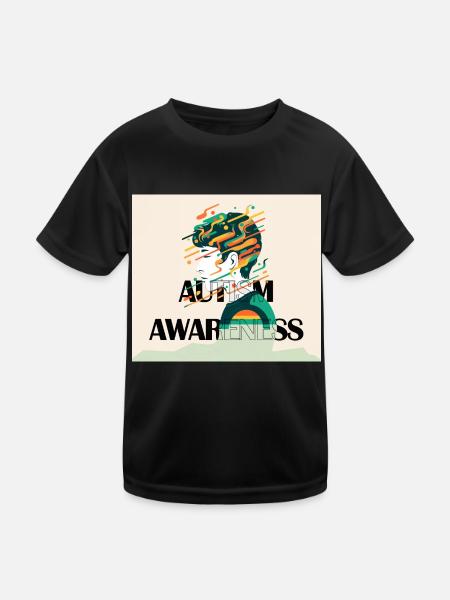 Autism awareness. - Kids Functional T-Shirt - black - Front