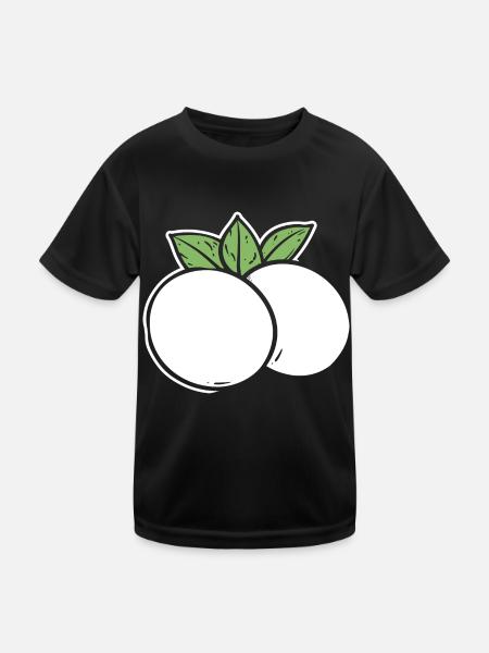 Mozzarella - Kinder Funktions-T-Shirt - Schwarz - Vorne