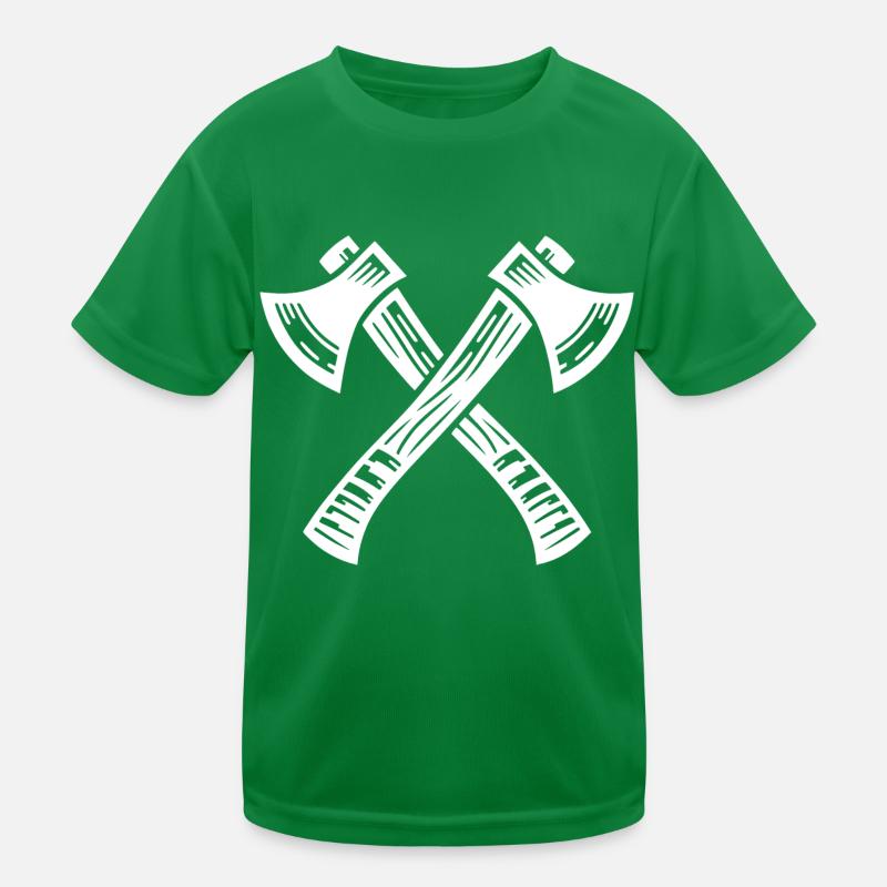 Gekreuzte Axt Kinder Funktions-T-Shirt