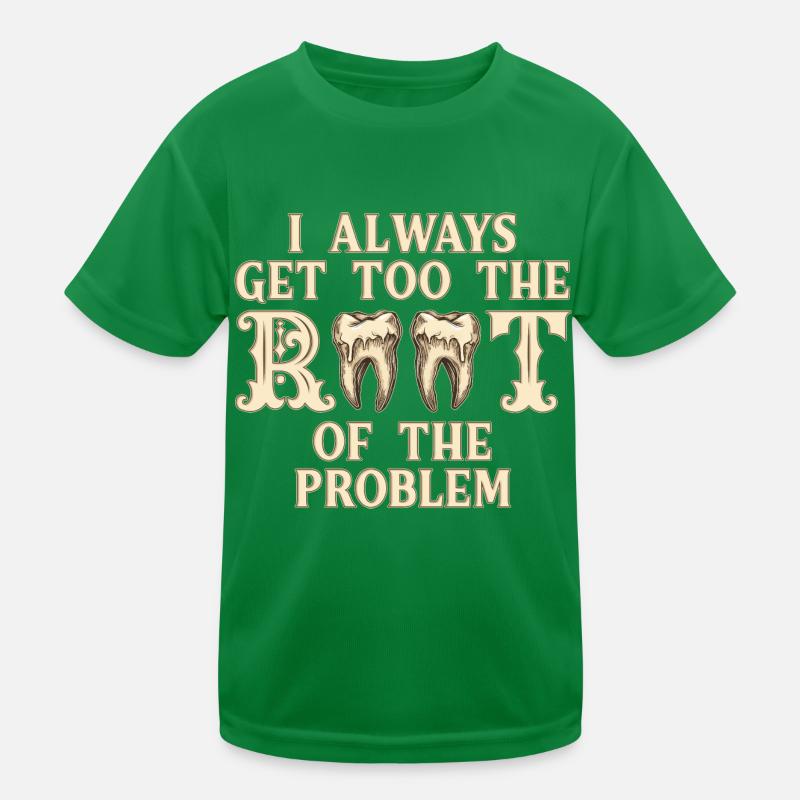 Immer Direkt Zum Kern Des Problems Kinder Funktions-T-Shirt