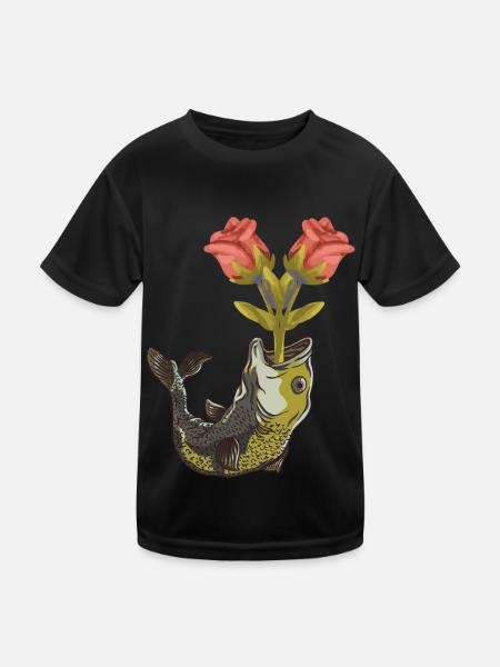 Pisces Birthday Valentine Romance - Kids Functional T-Shirt - black - Front