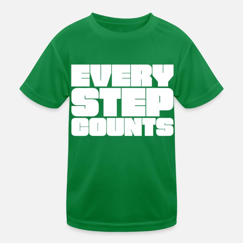 Jeder Schritt zählt Kinder Funktions-T-Shirt