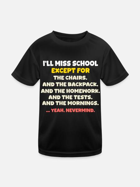 Letzter Schultag: Schule raus in die Sommerferien - Kinder Funktions-T-Shirt - Schwarz - Vorne
