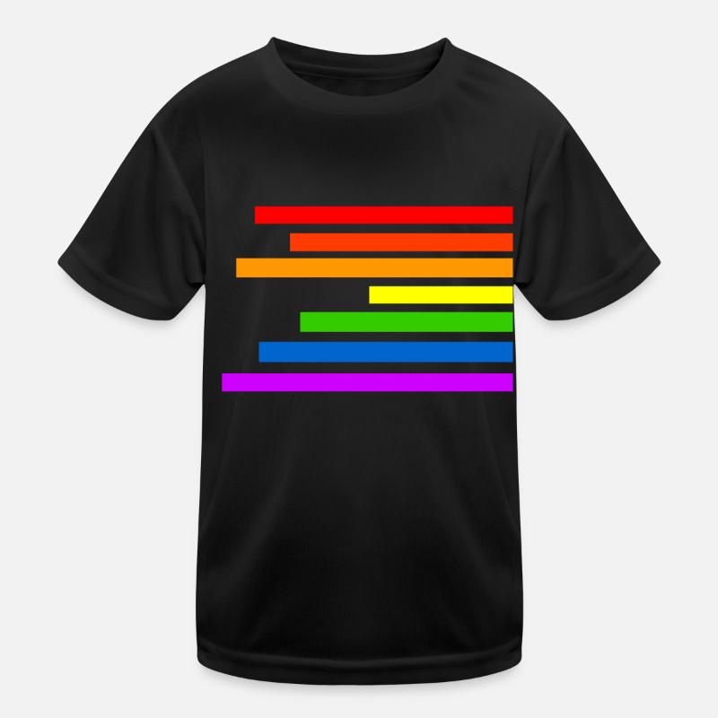 Regenbogen Kinder Funktions-T-Shirt
