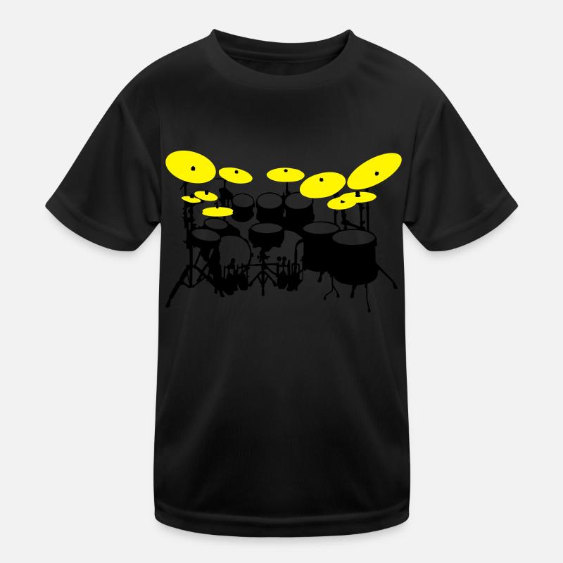 große Trommel-Kit Kinder Funktions-T-Shirt