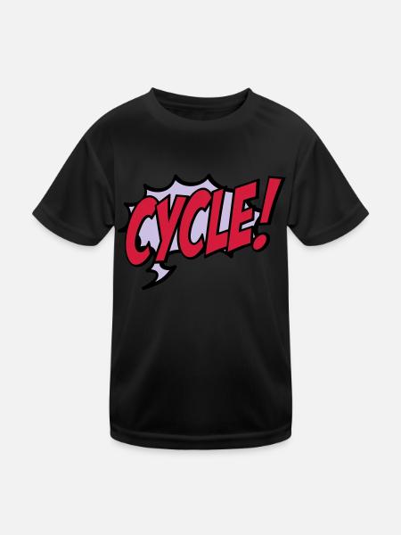 Radsport - Kinder Funktions-T-Shirt - Schwarz - Vorne